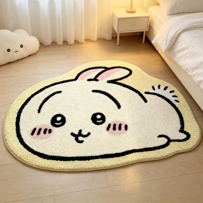 Home Bathroom Mats - -Chiikawa Cartoon Rug Anime Hachiware Usagi