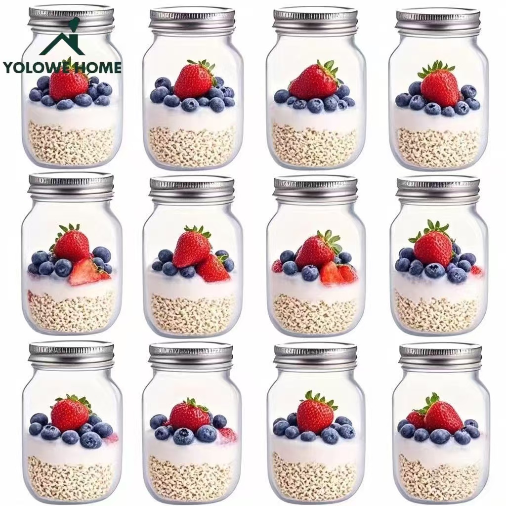 Bath Salts Jar - 6Pcs, 12Pcs, 500Ml/16Oz, Glass Mason Jars,