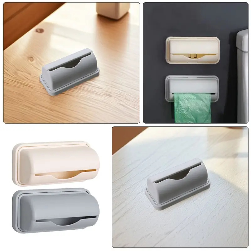 Home Goods Bathroom Storage - 1/2/3/4Pcs Wall-Mounted Trash Bag Dispenser Kitchen