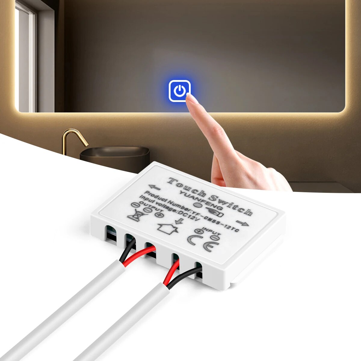Home Theater Bathroom - 12V LED Dimmer Switch Capacitive Brightness