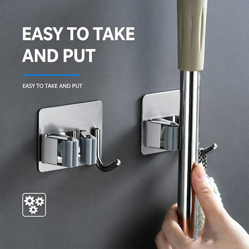 Home Bathroom Accessories - Adhesive Wall Hanging Multi Purpose Hooks