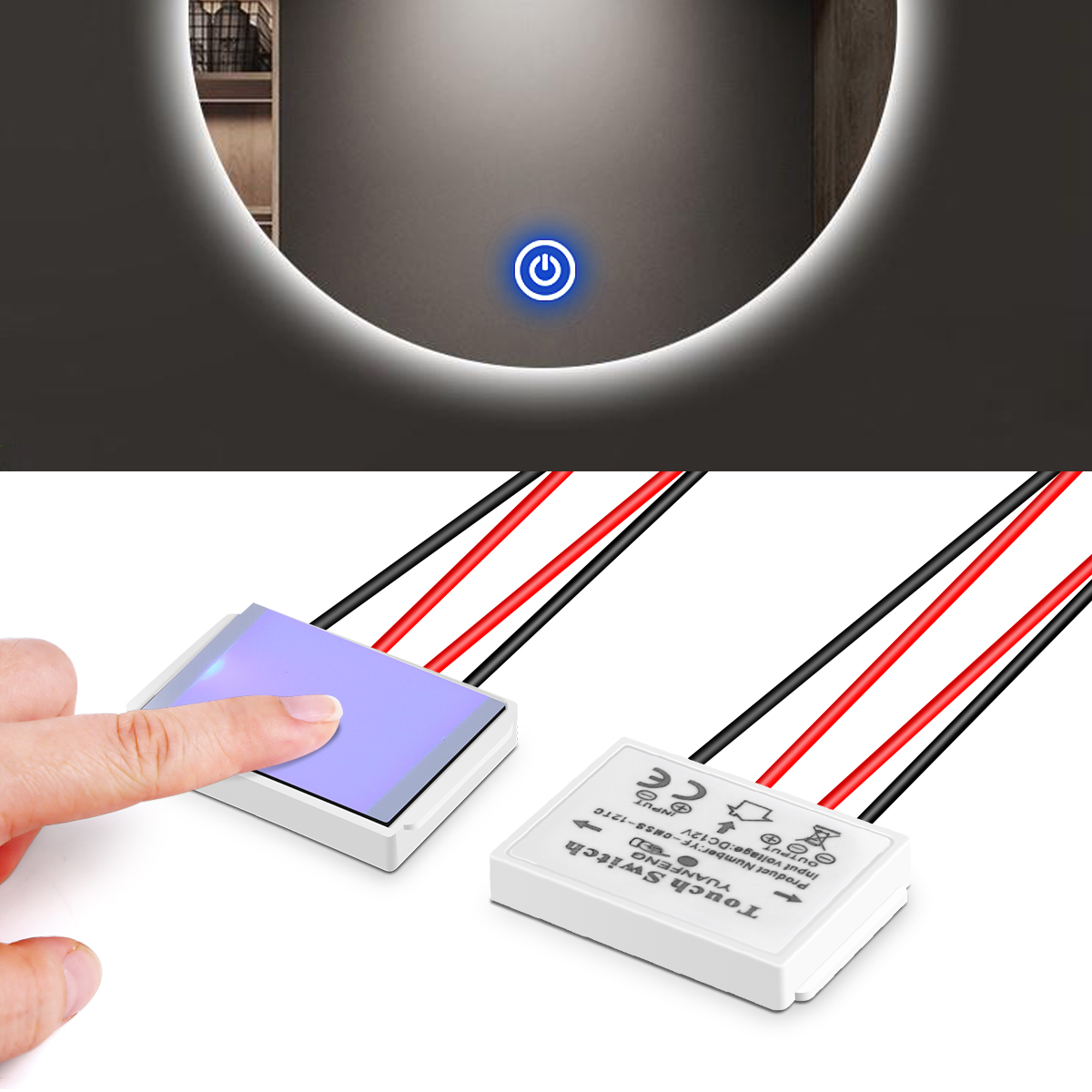 Home Theater Bathroom - 12V 5A LED Dimmer Switch Capacitive