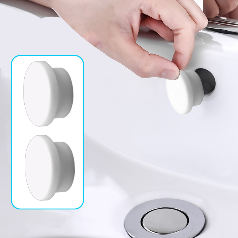 Home Bathroom Gadgets - 2/4/8PC Bathroom Rubber Wash Basin Overflow