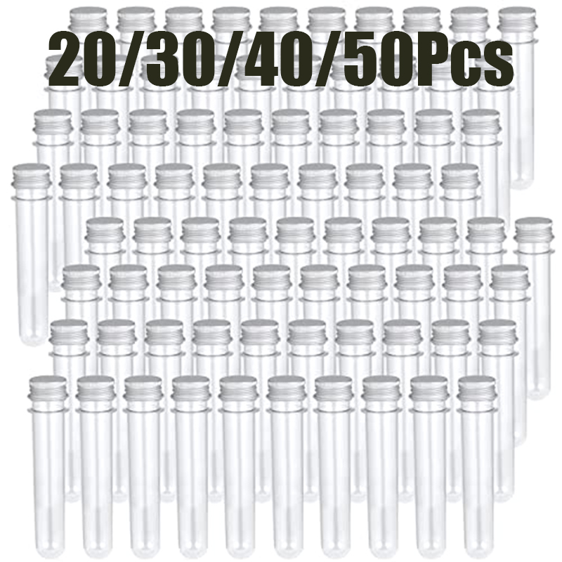 Bath Salts Jar - 20-50Pcs 25×140mm Clear PET Plastic Test