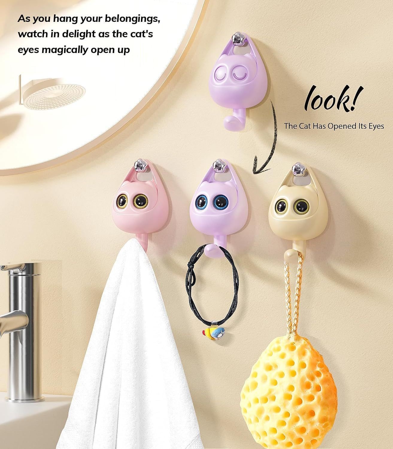 Creative Cartoon Blink Cat Hoo - đánh giá và giá Home Goods Bathroom Storage