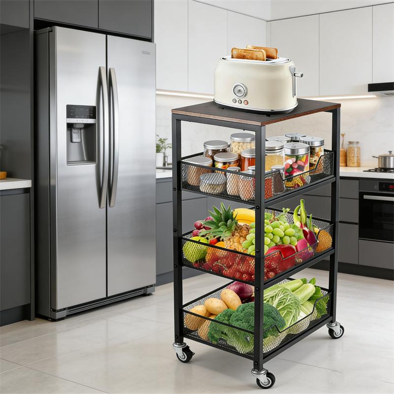 3-Tier Rolling Utility Cart St - đánh giá và giá Home Bathroom Accessories