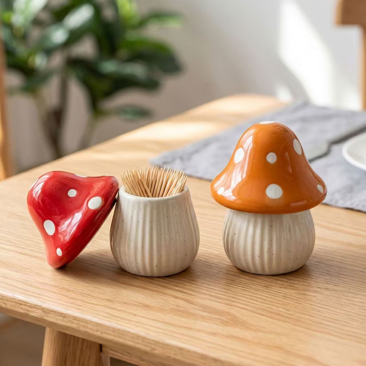 Cartoon Mushroom Ceramic Stora - đánh giá và giá Home Goods Bathroom Storage