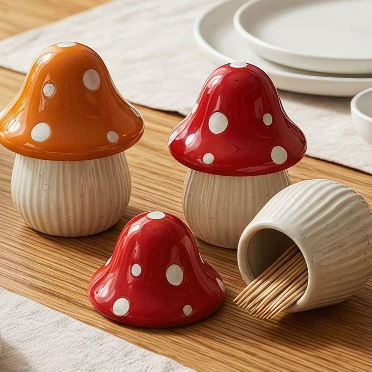 Cartoon Mushroom Ceramic Stora - đánh giá và giá Home Goods Bathroom Storage