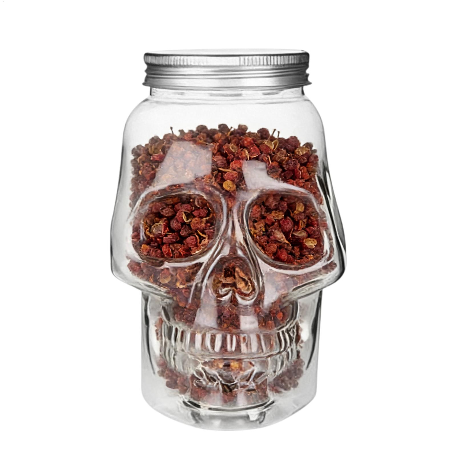 Skull Jars 500ml/800ml Reusabl - đánh giá và giá Bath Salts Jar