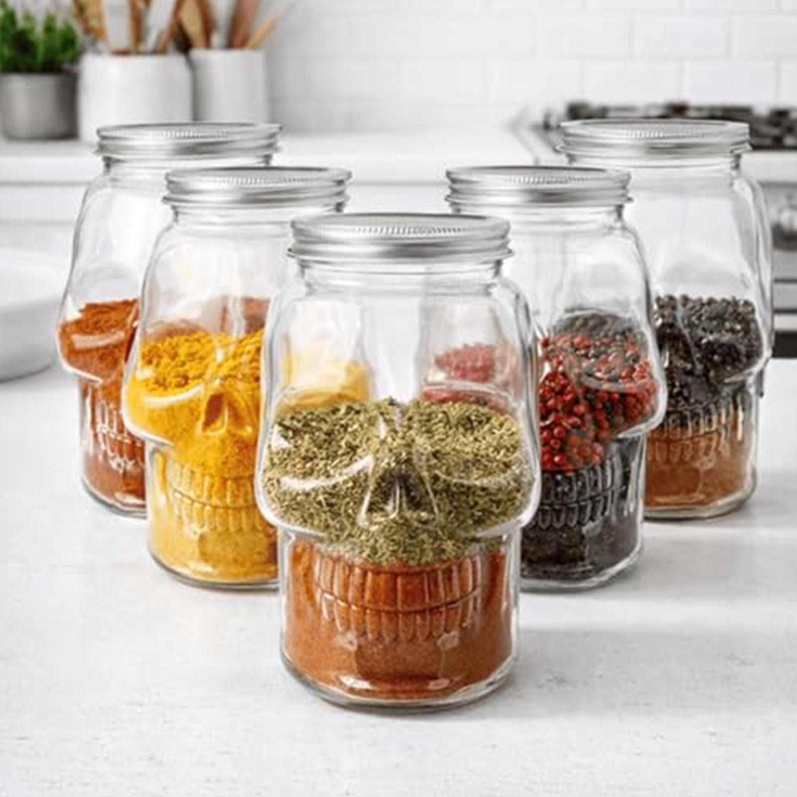 Skull Jars 500ml/800ml Reusabl - đánh giá và giá Bath Salts Jar
