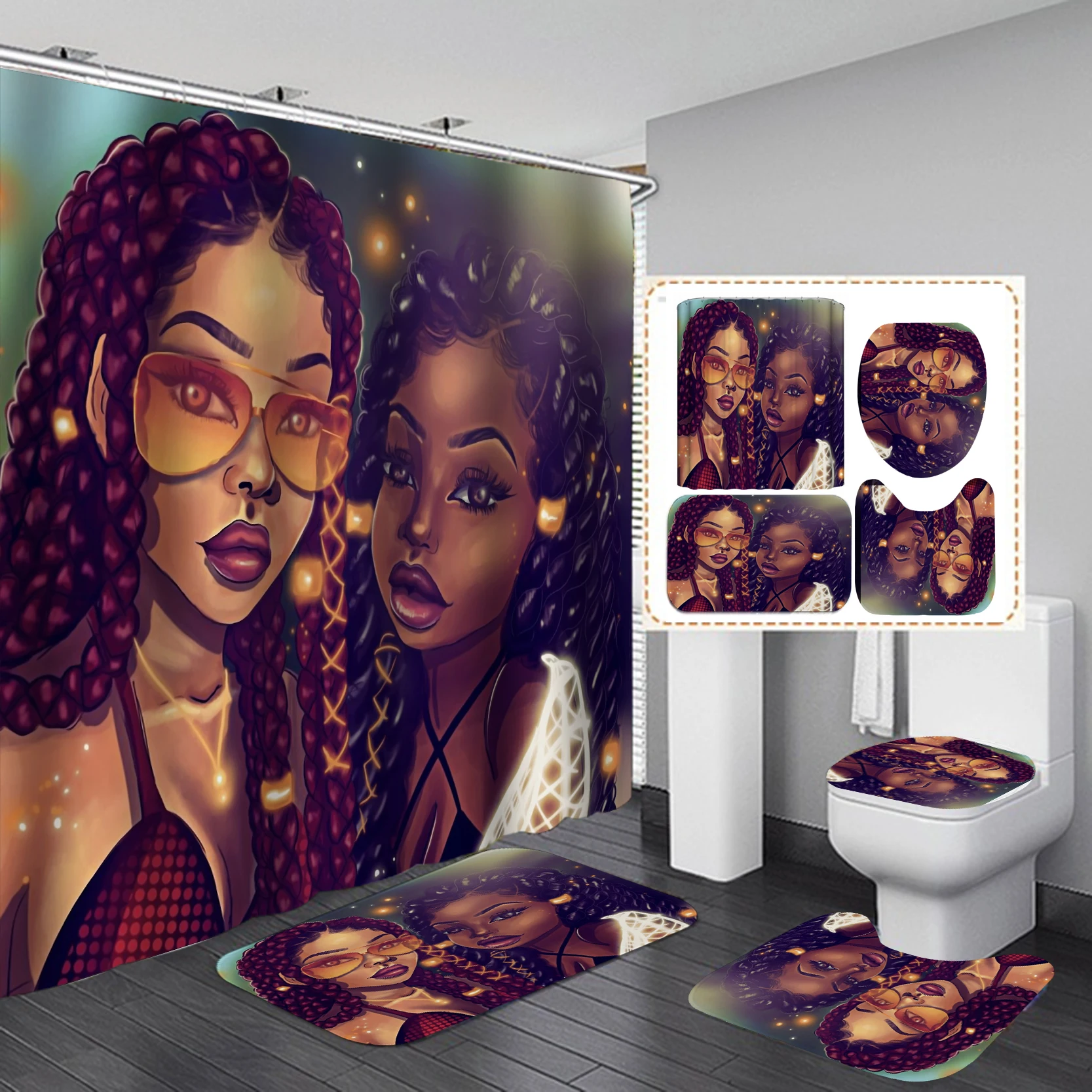 Home Goods Cool African Girl C - đánh giá và giá Home Goods Bathroom Sets