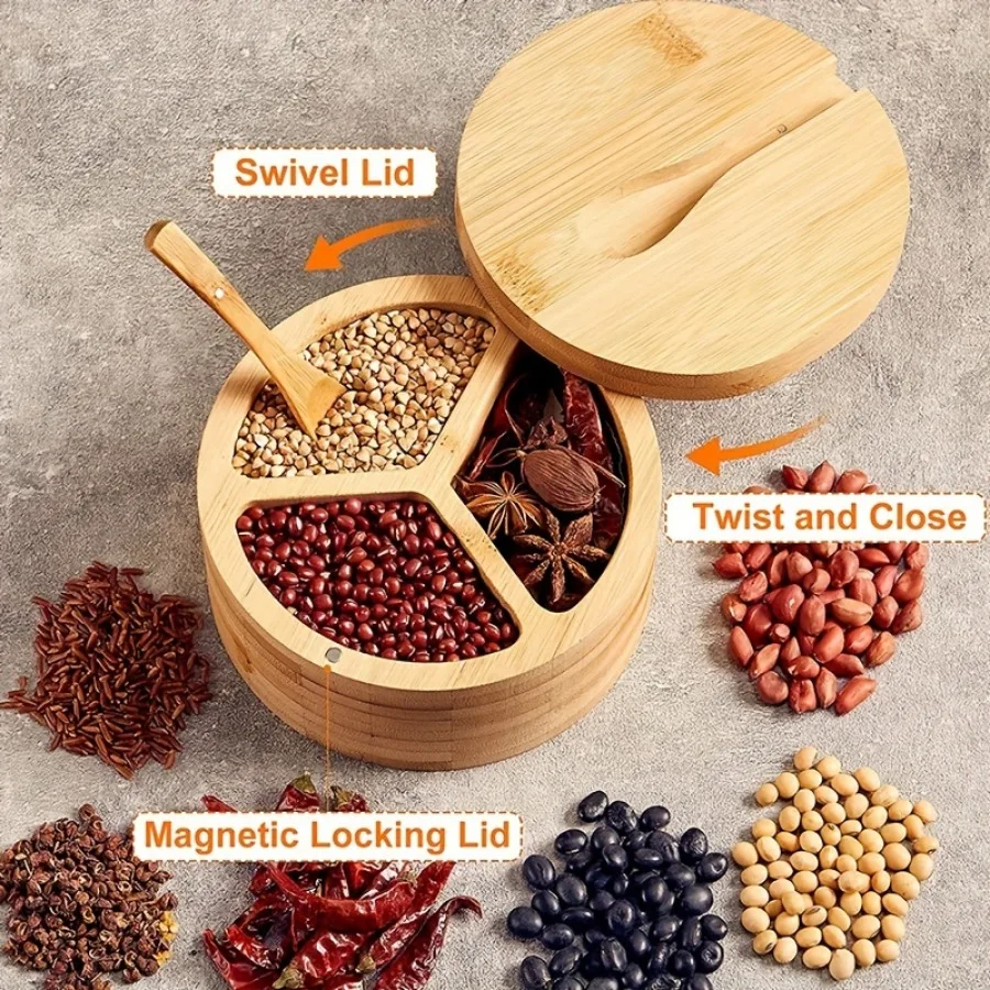Bamboo Covered Wooden Spoon Se - đánh giá và giá Bath Salts Jar