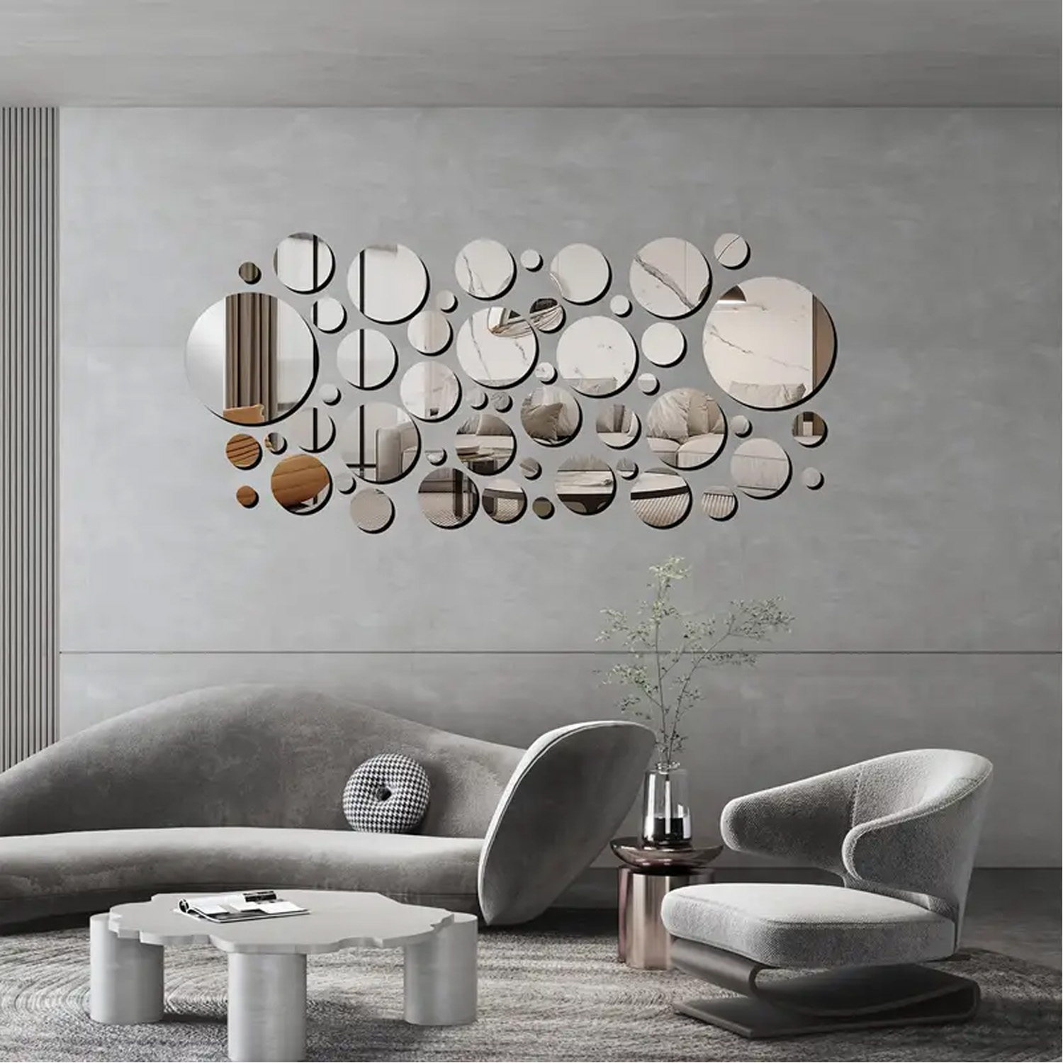 32 PCs 3D Acrylic Mirror Wall  - đánh giá và giá Home Theater Bathroom