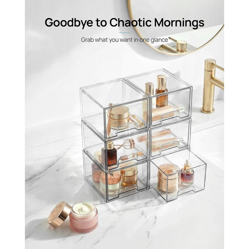 Small Clear Stackable Storage  - đánh giá và giá Home Goods Bathroom Storage