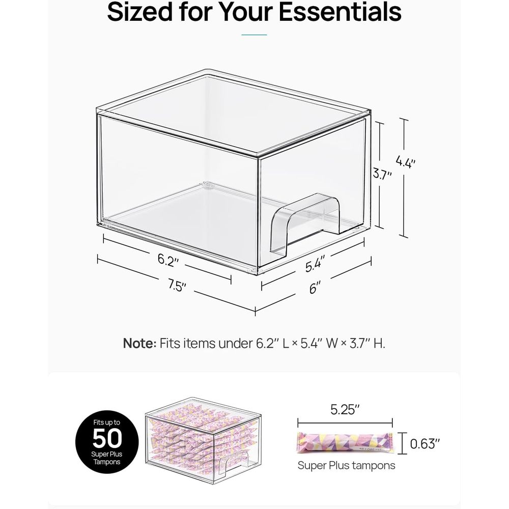 Small Clear Stackable Storage  - đánh giá và giá Home Goods Bathroom Storage