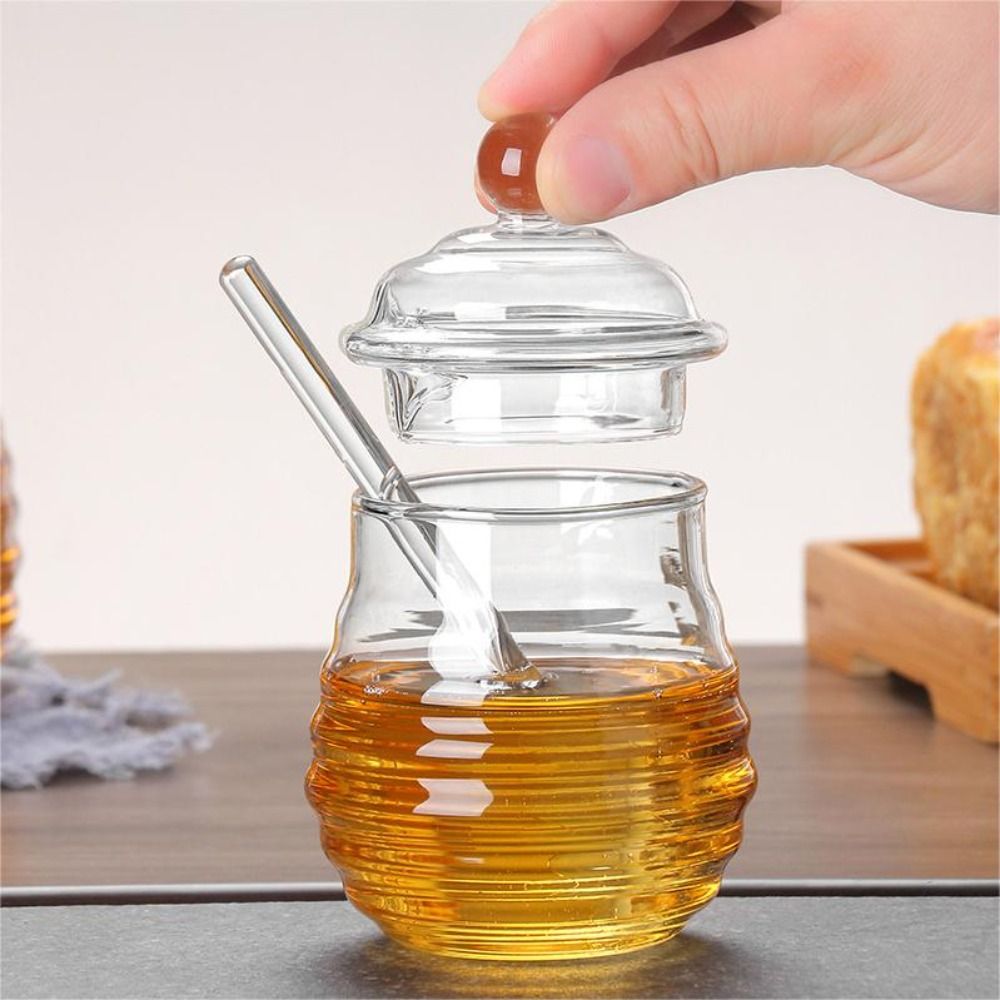 Transparent Honey Pot with Dip - đánh giá và giá Bath Salts Jar