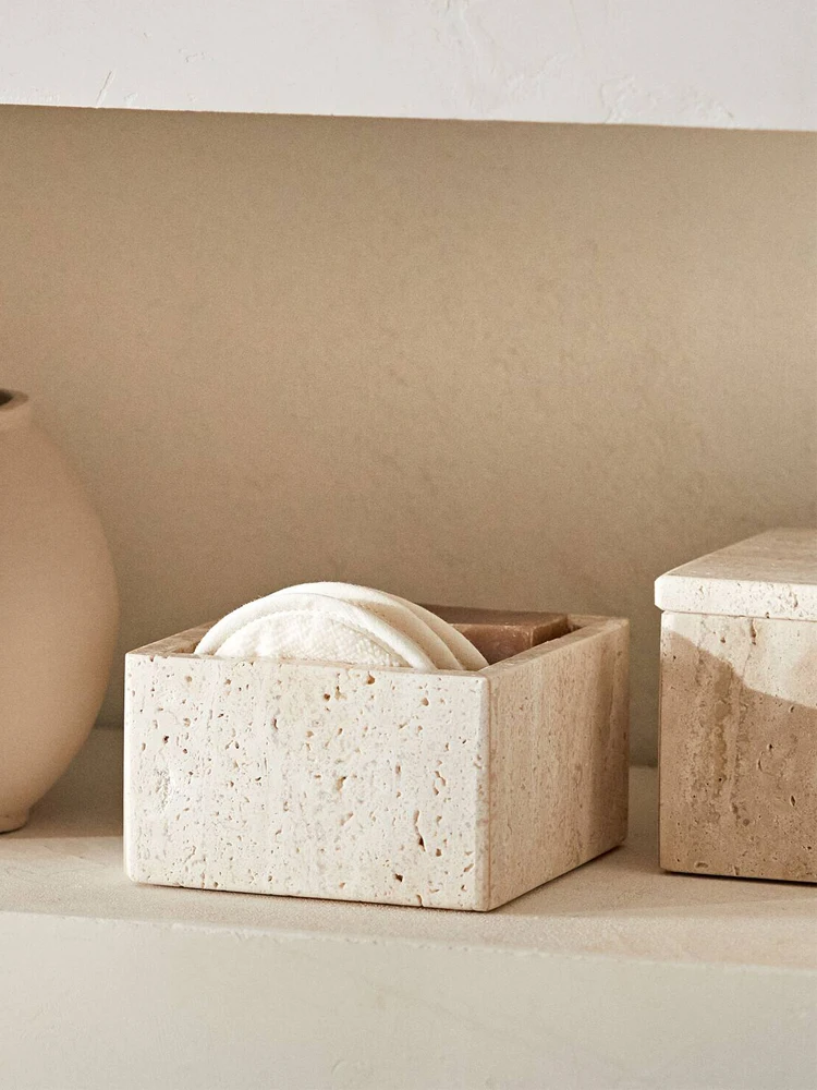 Travertine Storage Container f - đánh giá và giá Bath Salts Jar