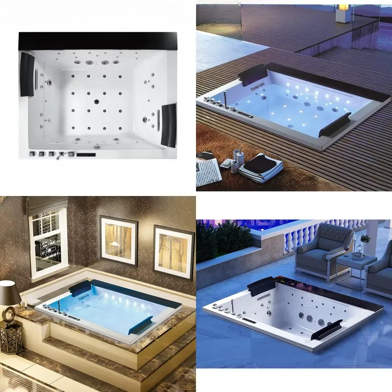 Double Bath Jacuzzi with Digit - đánh giá và giá Home Bathroom Jacuzzi Tub