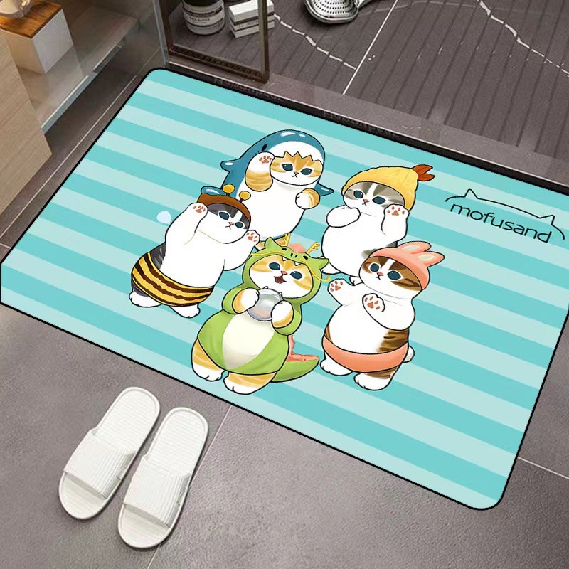 Mofusand Cartoon Diatom Mud Ab - đánh giá và giá Home Bathroom Mats