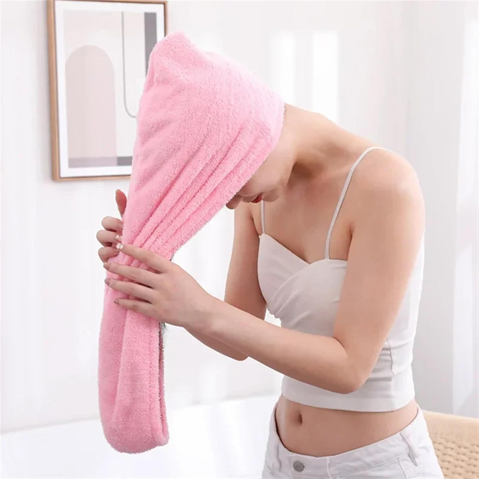 1PC Coral Fleece Hair Towel Wr - đánh giá và giá Home Bathroom Gadgets