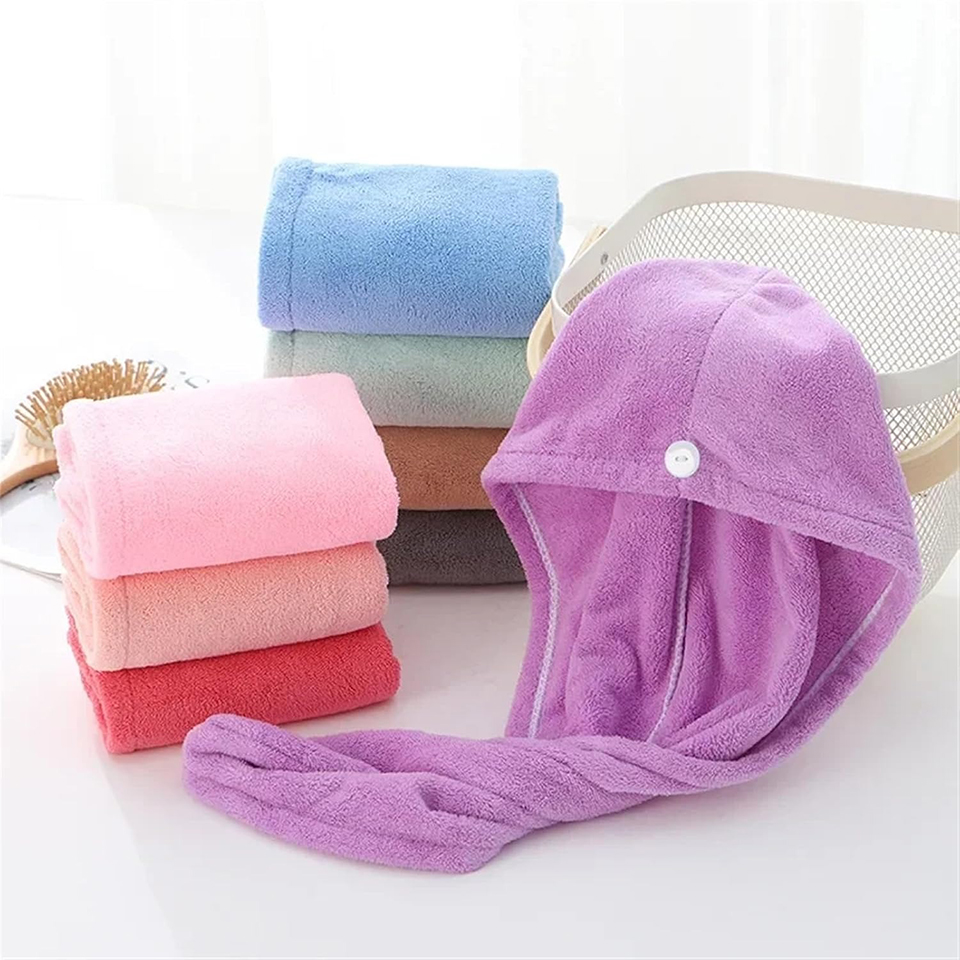 1PC Coral Fleece Hair Towel Wr - đánh giá và giá Home Bathroom Gadgets