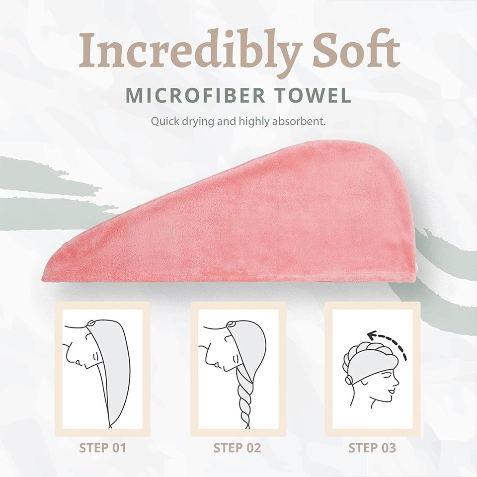 1PC Coral Fleece Hair Towel Wr - đánh giá và giá Home Bathroom Gadgets