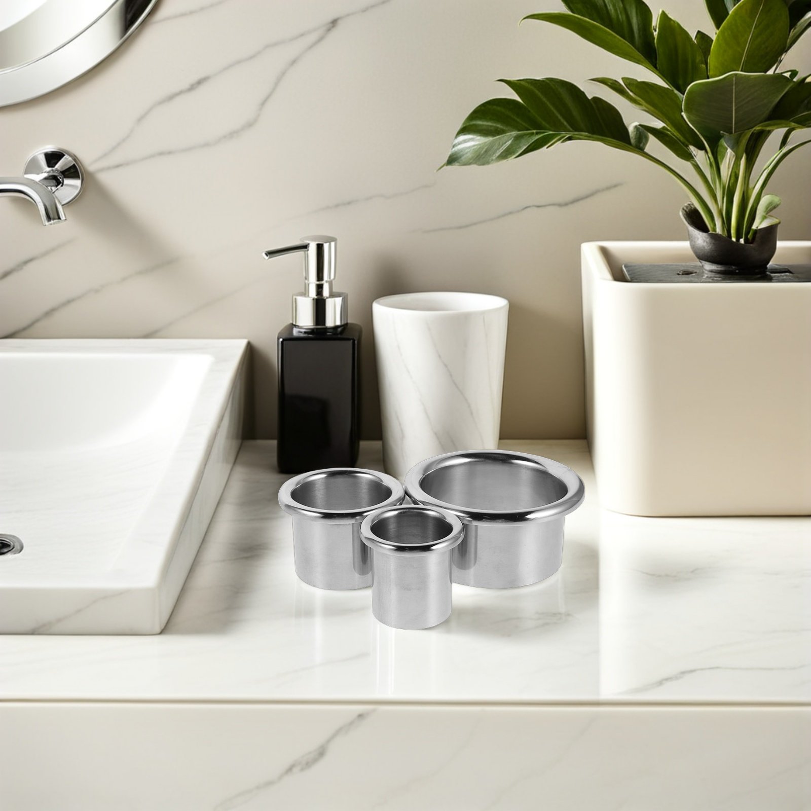 3Pcs Stainless Steel Hair Drye - đánh giá và giá Home Goods Bathroom Storage
