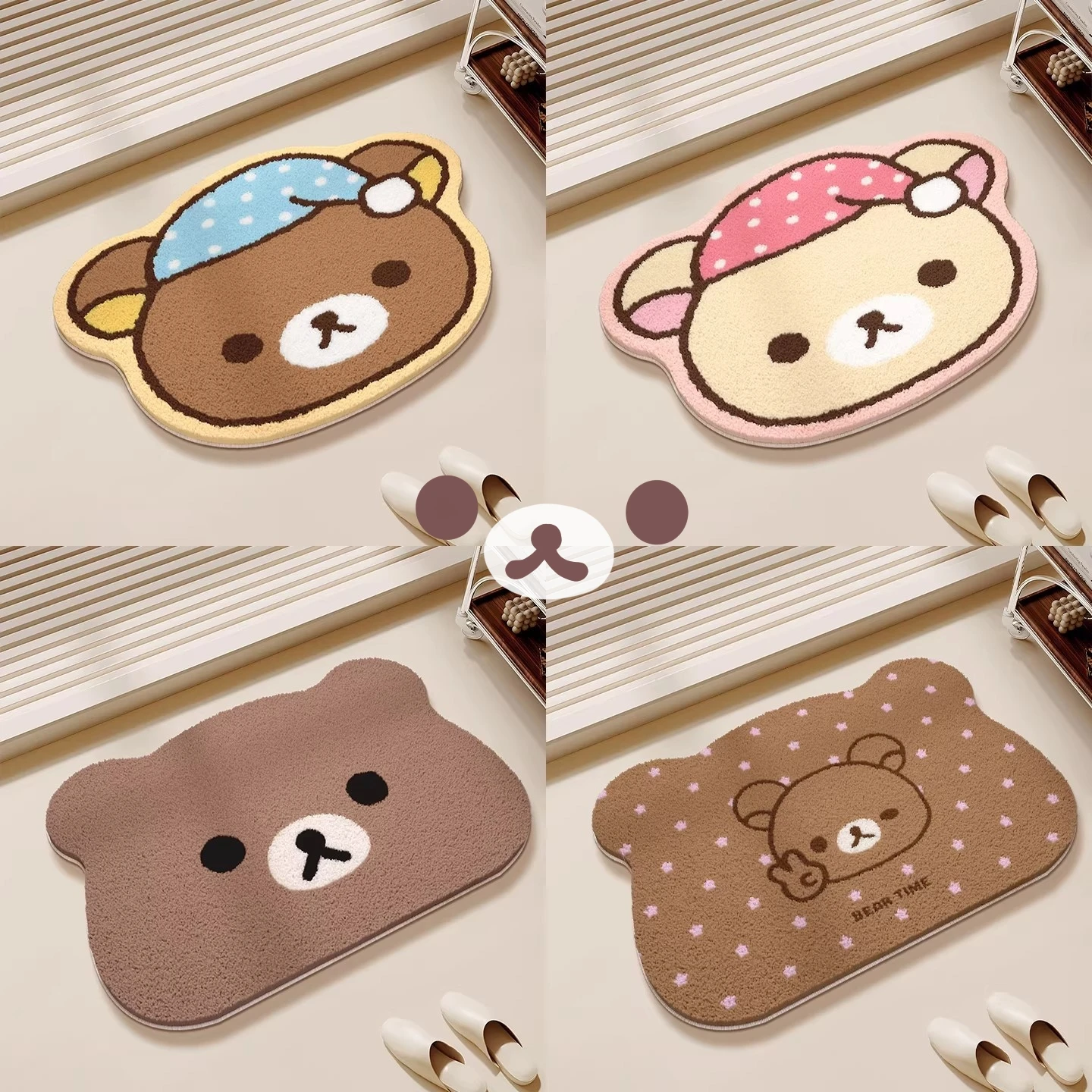 Japanese Rilakkuma Relax Bear  - đánh giá và giá Home Bathroom Mats